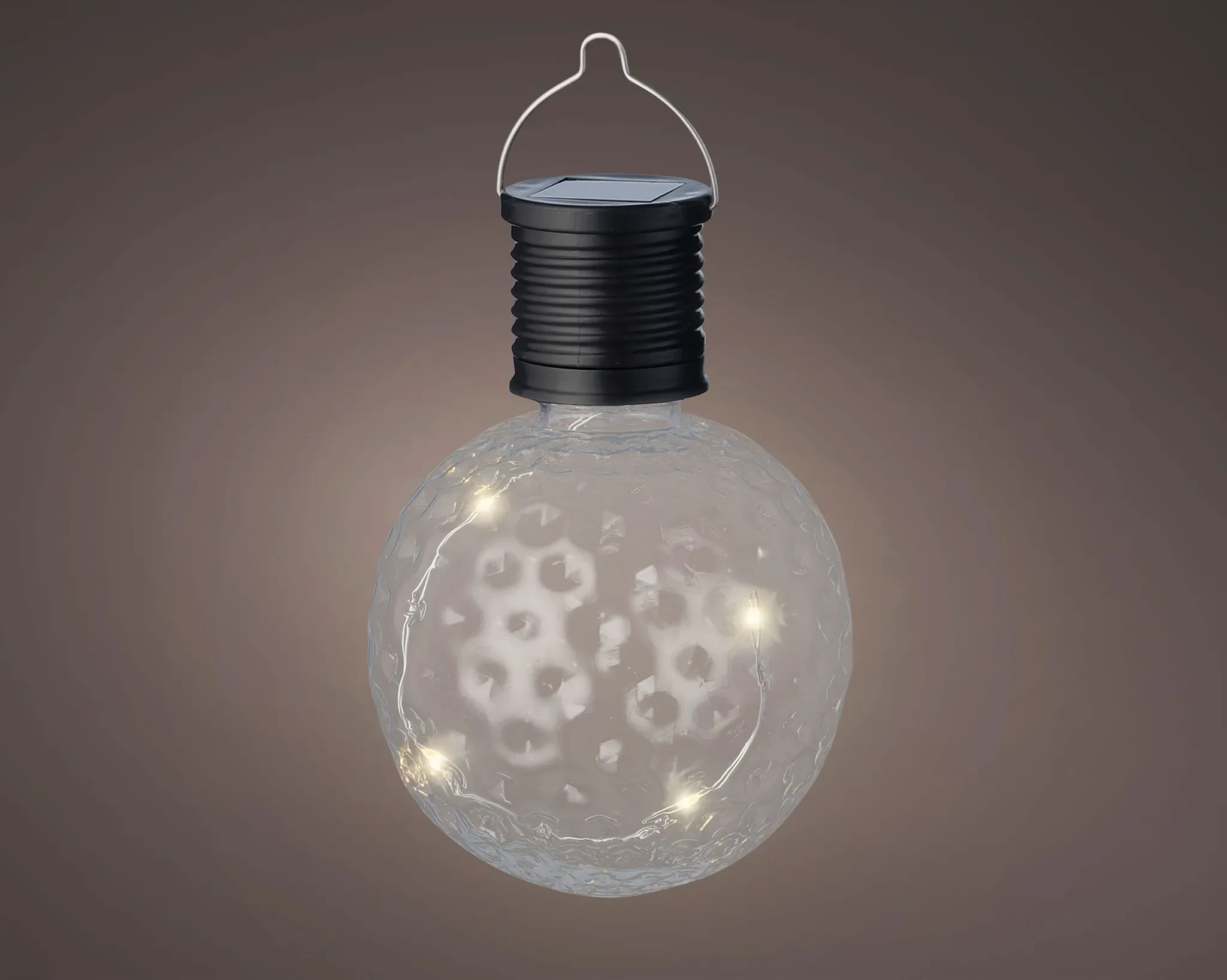 Solar Gartenleuchte LED Kugel-Glühbirne, 8×11 cm, Kunststoff, Warmweiß